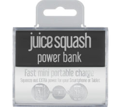 JUICE Squash Mini Portable Power Bank - Black